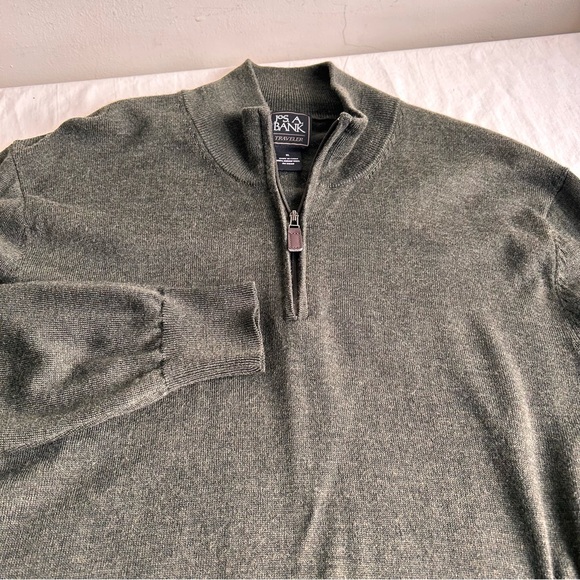 Jos. A. Bank Traveler Quarter Zip Merino Wool Sweater - Picture 6 of 12